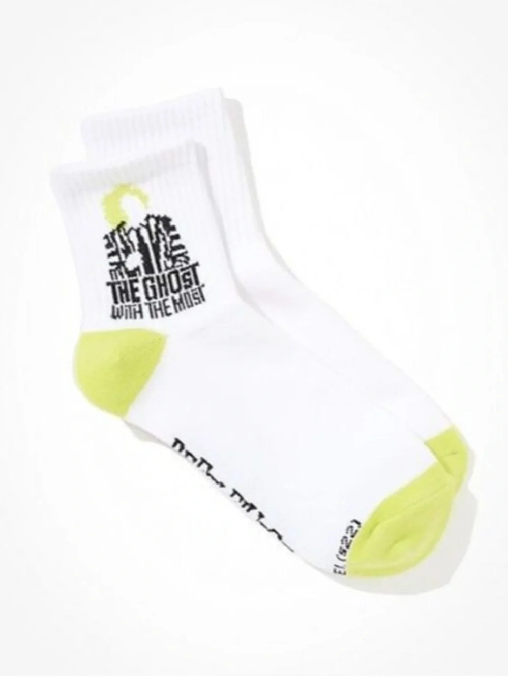 American Eagle Women Beetlejuice “The Ghost With The Most” Boyfriend Socks NWT